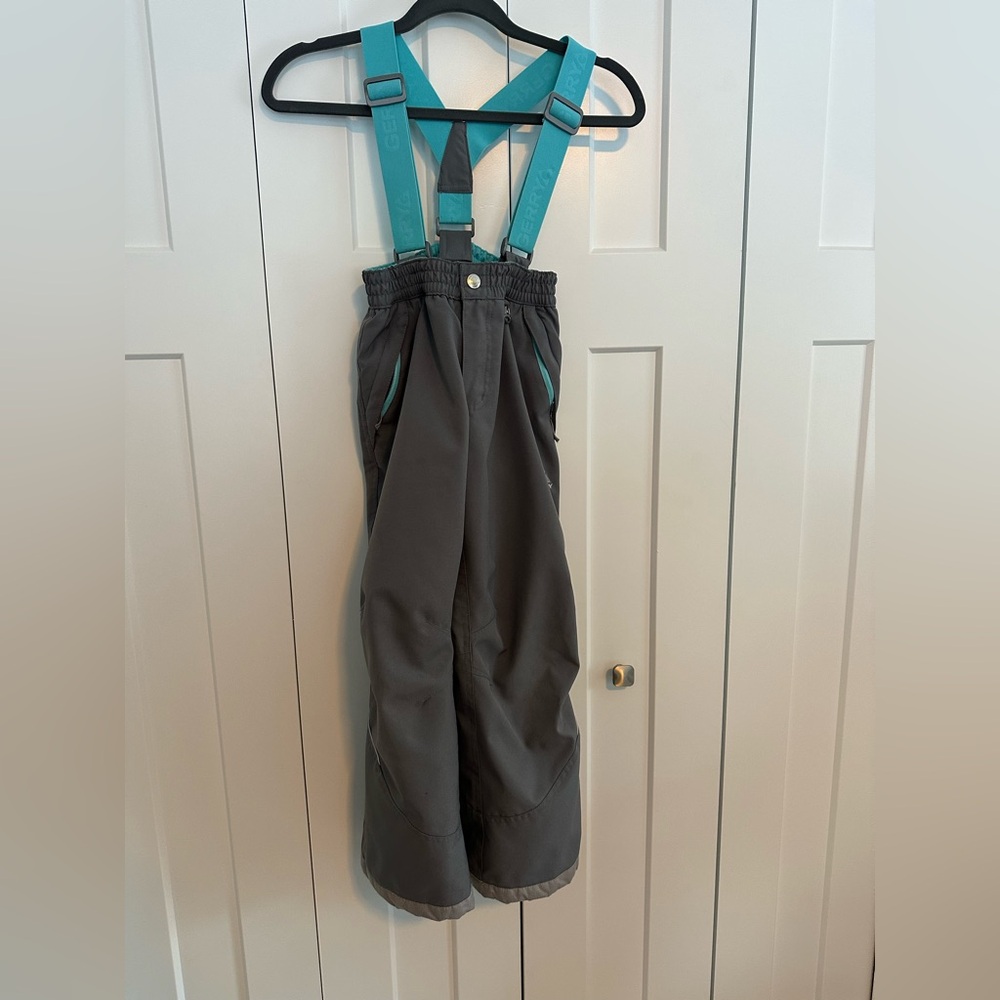 Gerry‎ Weber Charcoal Kids Snow Ski Overalls with Teal Straps